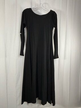 NWT MATTHILDUR Black Long-Sleeve Cotton & Lycra Maxi Dress Size S